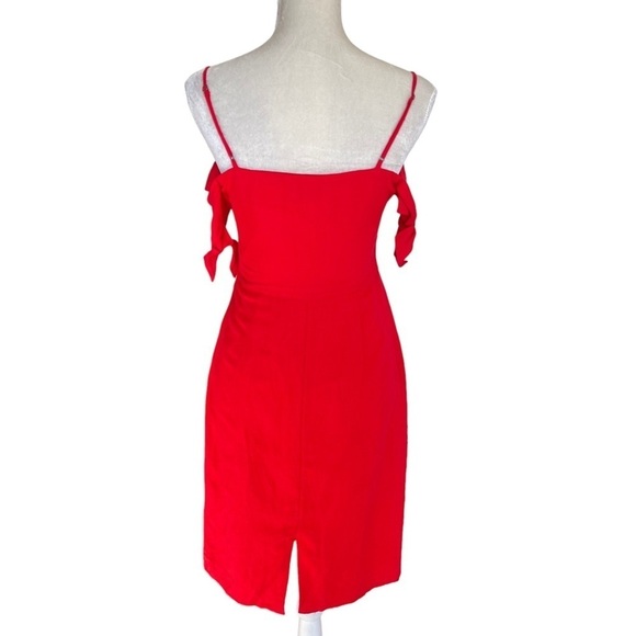 Abercrombie & Fitch Women’s Red Lined Dress Size 2 Off The Shoulders Cocktail - Picture 6 of 10